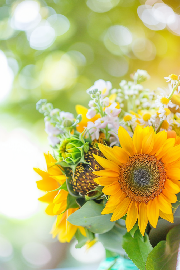 Sunflower Roses Snapdragon 80+ Sunflower Wedding Bouquet Ideas
