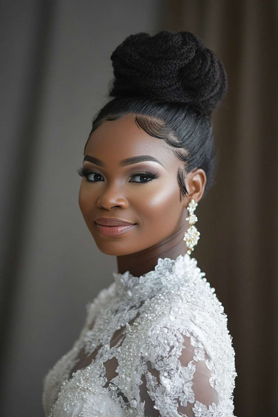 35-high-bun-bridal-hairstyle-ideas