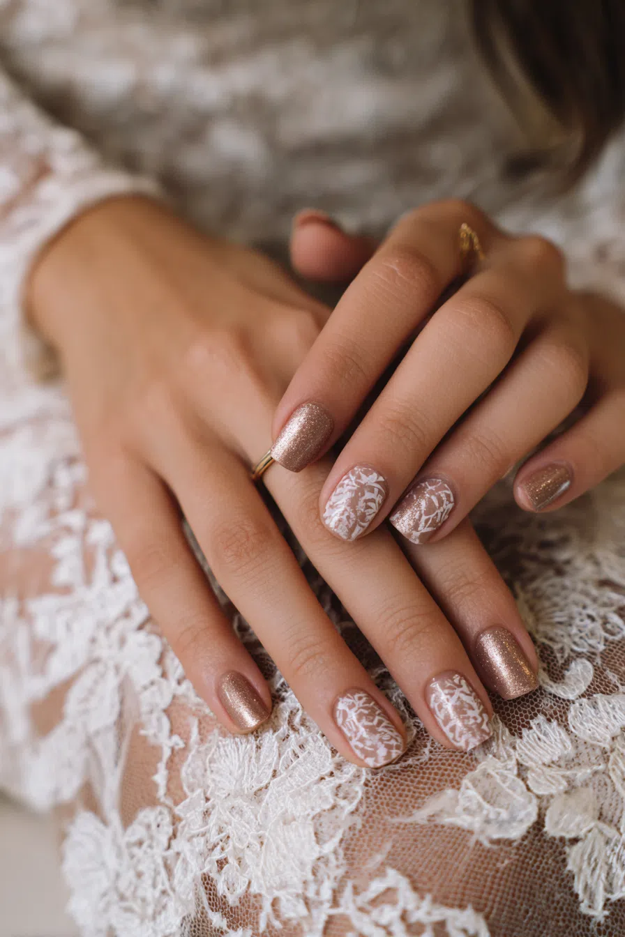 Elegant Gradients for Bride’s Nails
