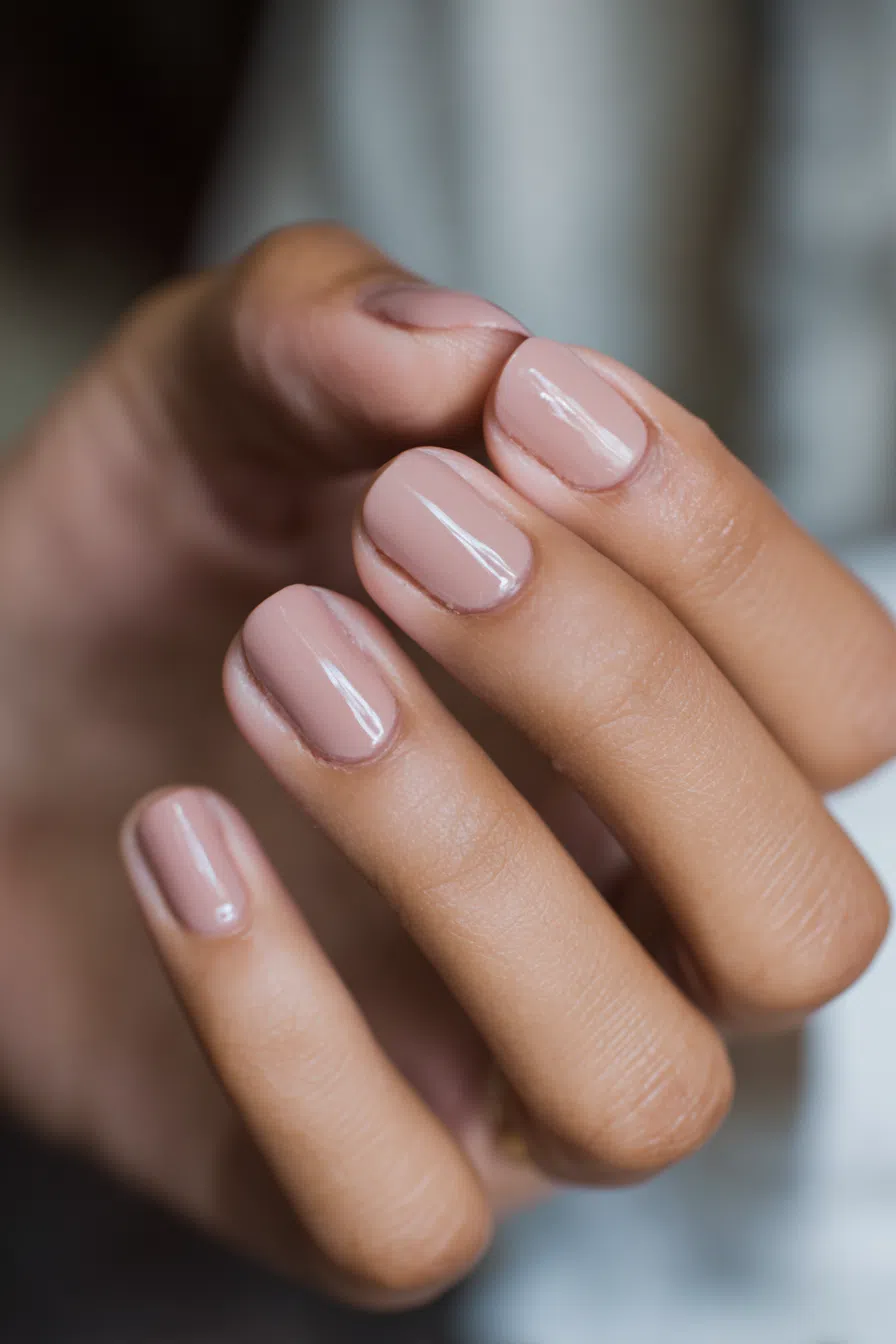 Elegant Soft Pastel Nude Nails