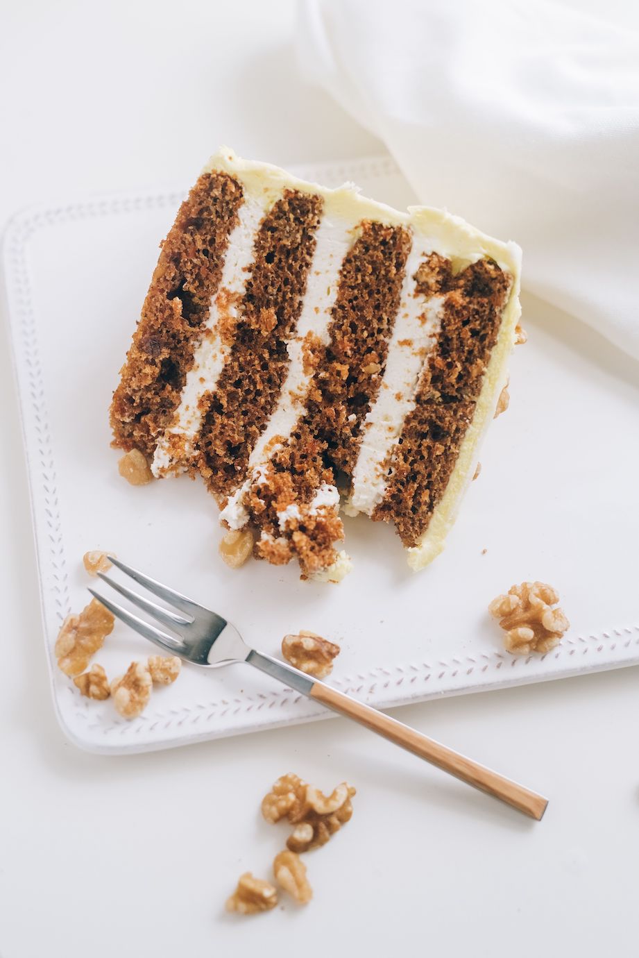 ### 23. Walnut Spice Cake With Cream Filling